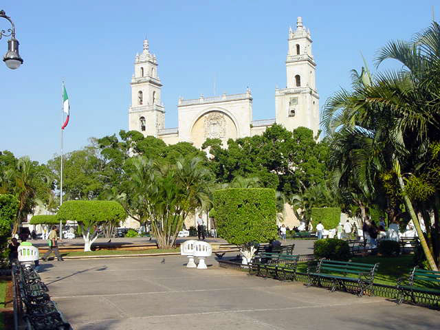 Merida historic center cathedral